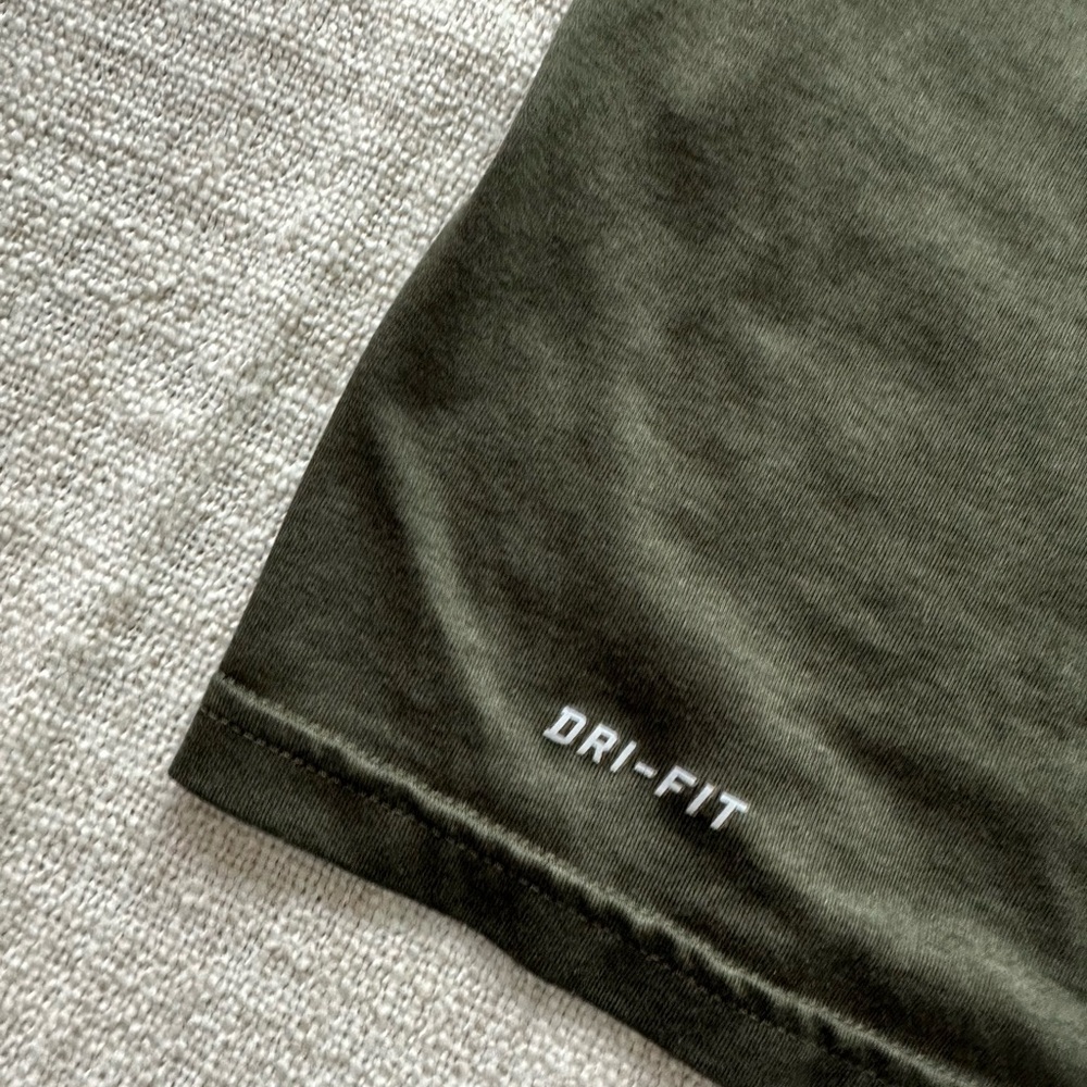 Nike Men's Olive Dri-FIT Tee - Picture 2 of 7